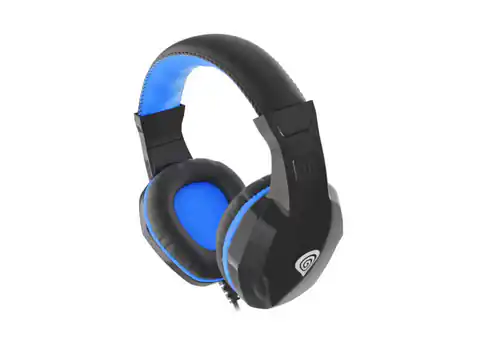 ⁨Słuchawki z mikrofonem NATEC Czarno-niebieski NSG-1436⁩ w sklepie Wasserman.eu
