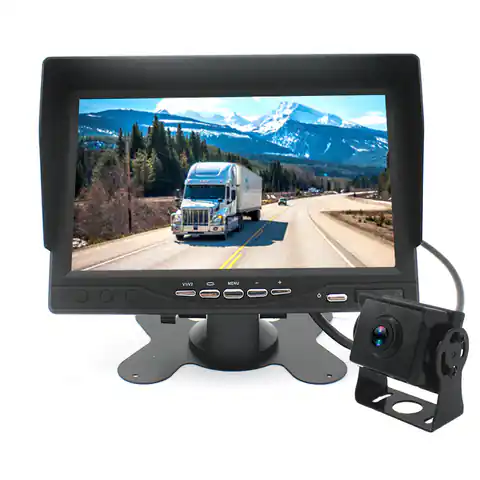 ⁨Monitor samochodowy LCD 7" AHD cofania i monitoringu z obsługą 1 kamery 12V 24V⁩ w sklepie Wasserman.eu