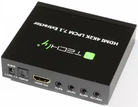 ⁨HDMI 4K audio extractor SPDIF Toslink, 4x Jack 3.5mm, LPCM 5.1CH / 7.1CH⁩ at Wasserman.eu