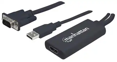⁨Adapter MANHATTAN 152426 USB - VGA - HDMI⁩ w sklepie Wasserman.eu