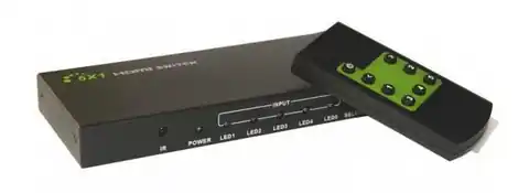⁨Switch HDMI 5/1, 5x with remote control, 4K2K 3D, black⁩ at Wasserman.eu