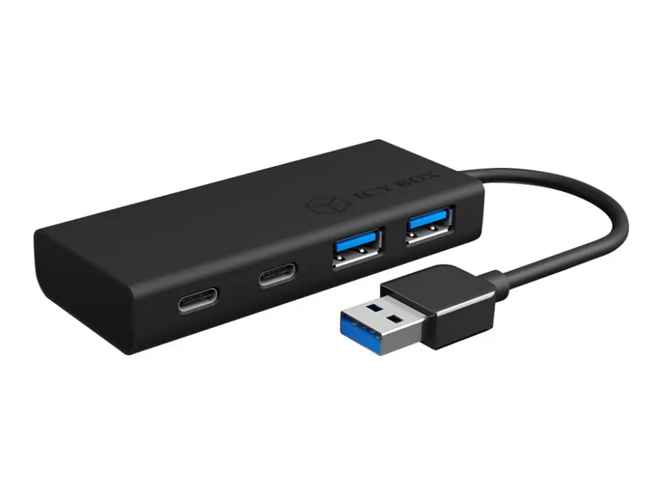 ⁨ICYBOX IB-HUB1426-U3 IcyBox 4-port USB 3.0 Hub, 2x USB Type-C, 2x USB Type-A⁩ at Wasserman.eu