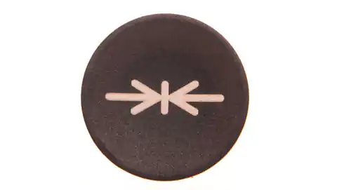 ⁨Soczewka przycisku 22mm płaska czarna z symbolem MOCOWANIE M22-XD-S-X14 218180⁩ w sklepie Wasserman.eu