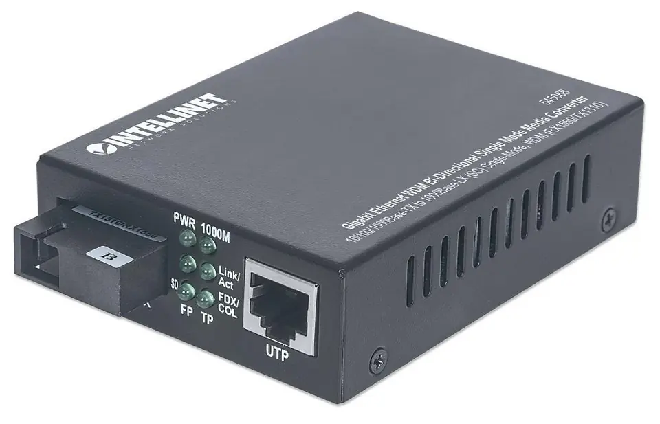 ⁨Media Converter 100/1000Base-T RJ45/1000Base-SX SM SC WDM⁩ at Wasserman.eu