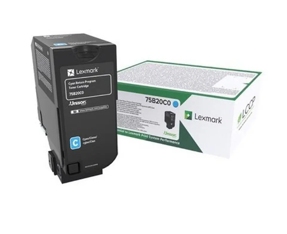 ⁨Lexmark oryginalny toner 75B20C0, cyan, 10000s, return, Lexmark CS727de, CS728de, CX727de, O⁩ w sklepie Wasserman.eu