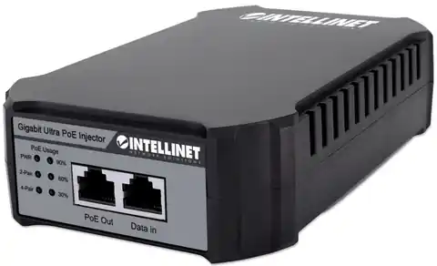 ⁨INTELLINET 561495 Intellinet Adapter zasilacz Ultra PoE 802.3at/af/bt, 1 port RJ45 GIGABIT, 95W⁩ w sklepie Wasserman.eu