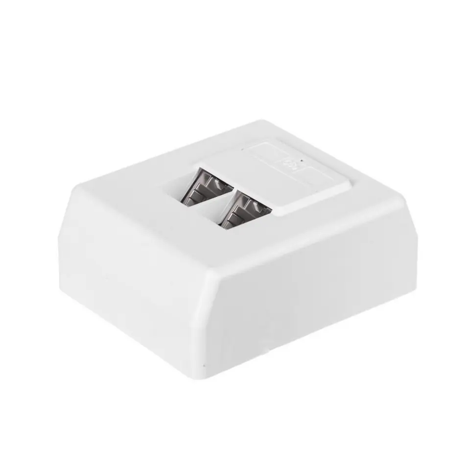 ⁨Netrack socket completely surface-mounted 2xRJ45 8p8c FTP Cat6⁩ at Wasserman.eu