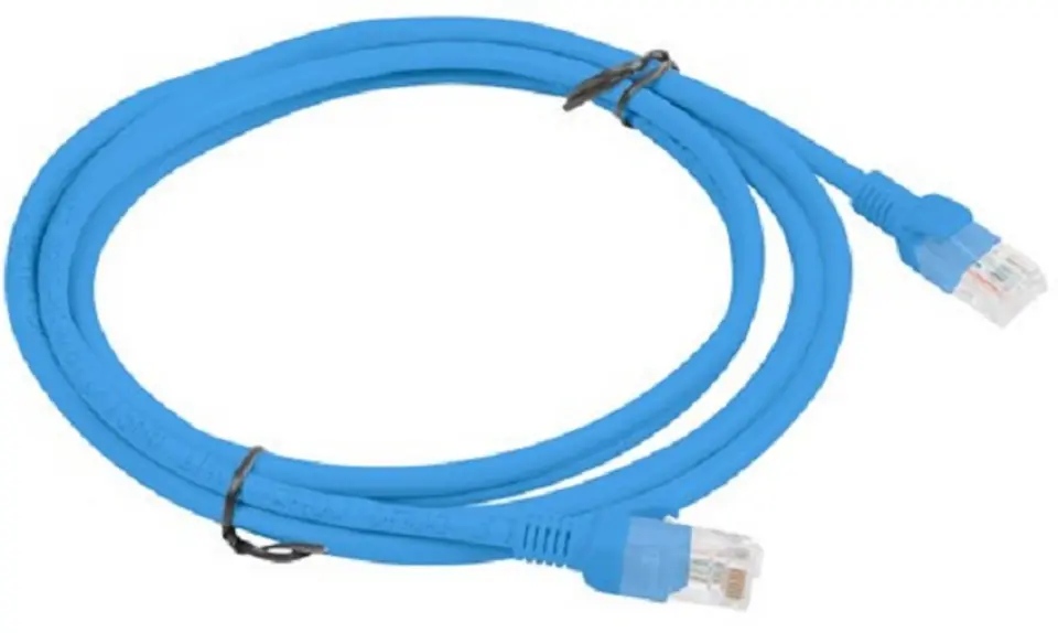⁨Lanberg PCU6-10CC-0200-B networking cable 2 m Cat5e U/UTP (UTP) Blue⁩ at Wasserman.eu