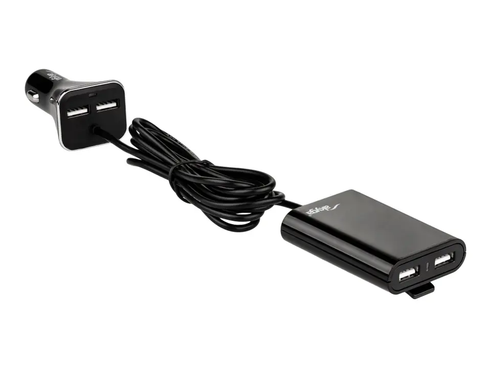 ⁨Ładowarka samochodowa AKYGA 4x USB Czarny AK-CH-10⁩ w sklepie Wasserman.eu
