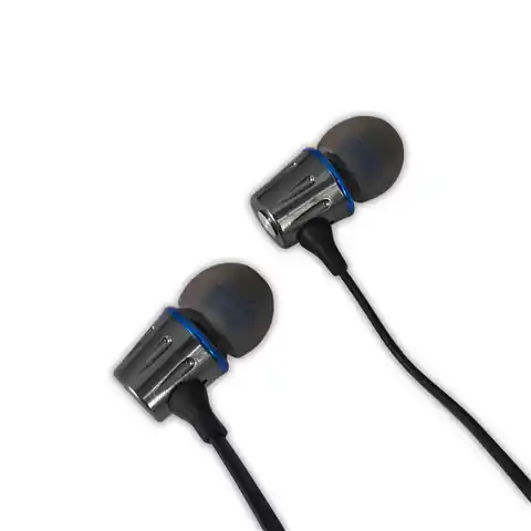 ⁨EH203KB Esperanza słuchawki douszne metalowe z mikrofonem eh203 grafitowo-niebieskie⁩ w sklepie Wasserman.eu