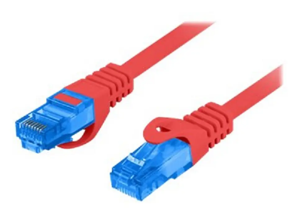 ⁨LANBERG PATCH CABLE S/FTP CAT.6A 1.5M RED LSZH CCA (FLUKE PASSED) PCF6A-10CC-0150-R⁩ at Wasserman.eu