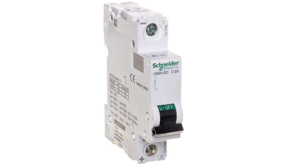 ⁨Circuit breaker 1P C 2A 10kA DC A9N61502⁩ at Wasserman.eu