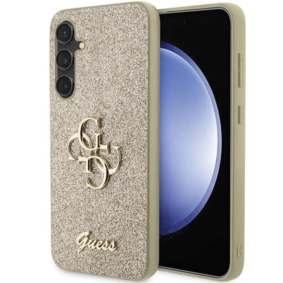 ⁨Guess GUHCS23FEHG4SGD S23 FE S711 złoty/gold hardcase Glitter Script Big 4G⁩ w sklepie Wasserman.eu