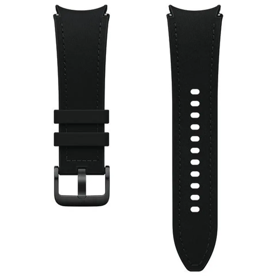 ⁨Pasek Hybrid Eco-Leather Band Samsung ET-SHR95SBEGEU do Watch6 20mm S/M czarny/black⁩ w sklepie Wasserman.eu