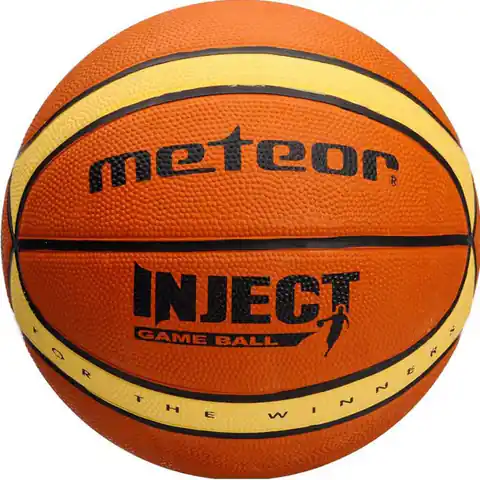 ⁨Piłka koszykowa Meteor Inject 14 Paneli (kolor Brązowy. Beżowy/Kremowy, rozmiar 7)⁩ w sklepie Wasserman.eu
