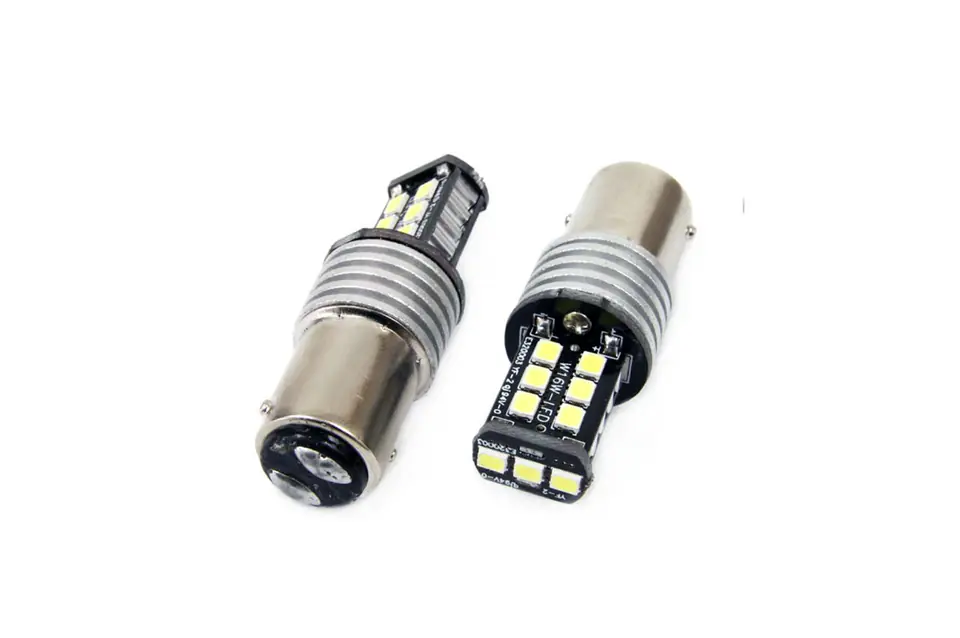 ⁨01641 Led Vertex Canbus 15SMD 2835 7.5W 1157 (P21/5W) White 12V/24V 2pcs⁩ at Wasserman.eu