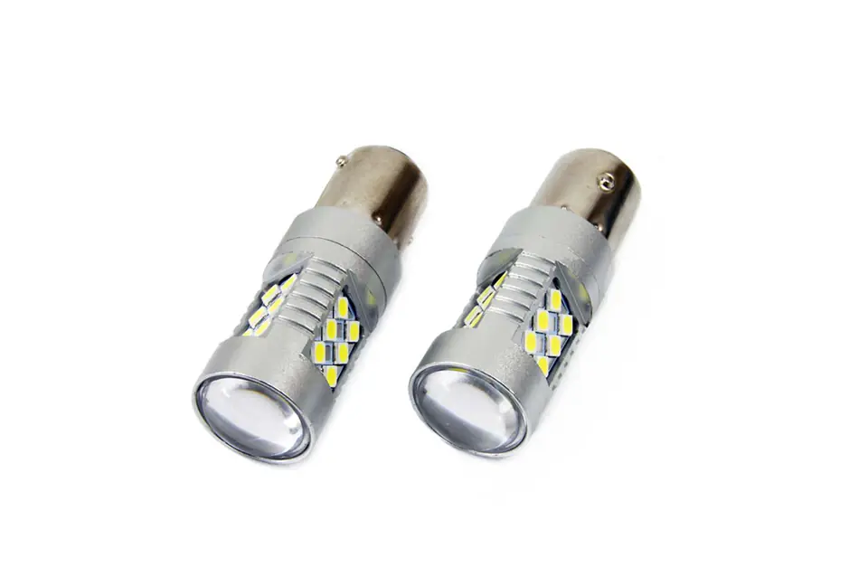 ⁨01445 Led Canbus 24SMD 3030 1156 (P21W) White 12V/24V 2pcs⁩ at Wasserman.eu