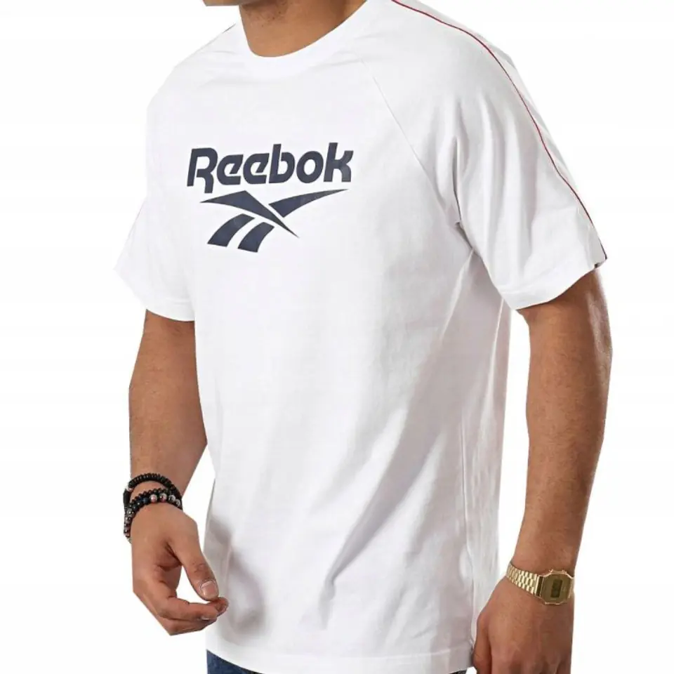 ⁨Koszulka Reebok Cl V P Tee M (kolor Biały, rozmiar S)⁩ w sklepie Wasserman.eu