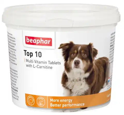 ⁨Beaphar TOP 10 Dog - vitamin preparation with L-carnitine for a dog 750tabl.⁩ at Wasserman.eu
