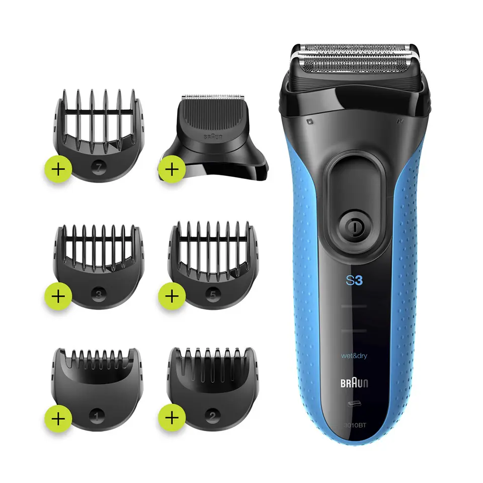 ⁨Braun Shaver with trimmer Series 3 Shave&Style 3010BT Operating time (max) 45 min Wet & Dry NiMH Black/Blue⁩ at Wasserman.eu