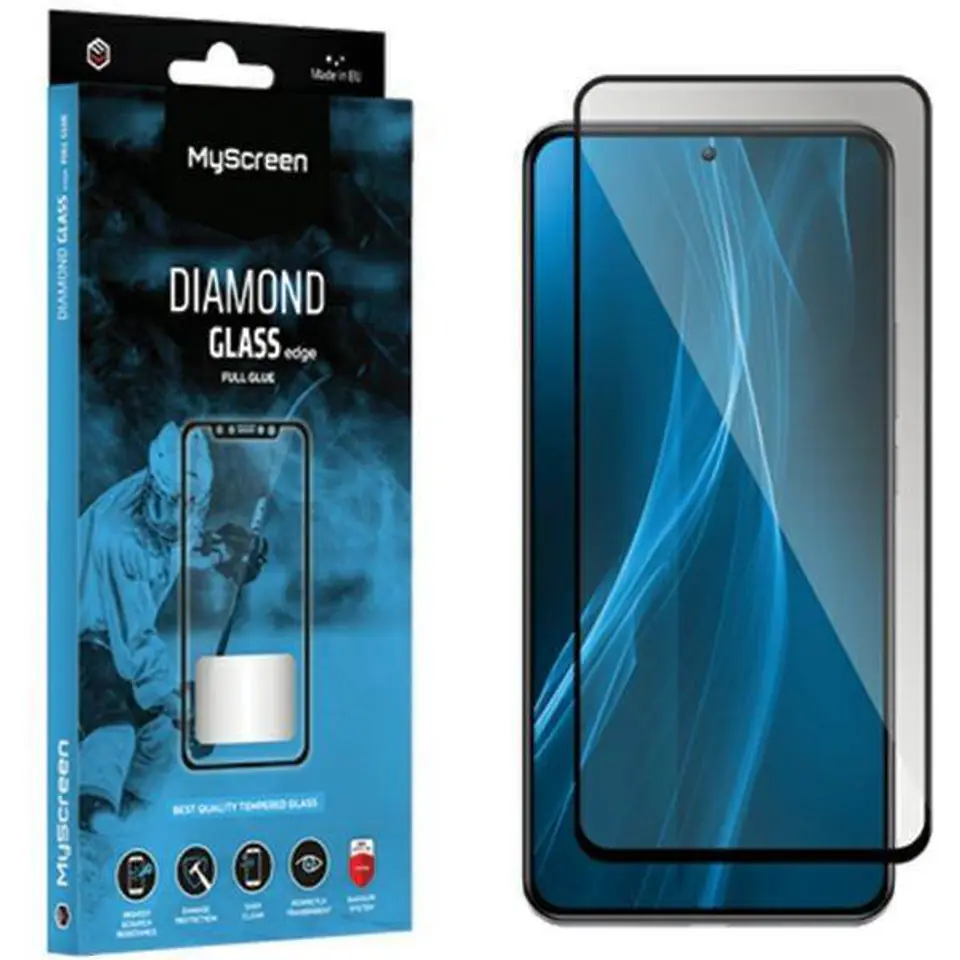 ⁨Szkło Hartowane MOTOROLA MOTO G14 4G / G54 5G / G34 MyScreen Diamond Glass Edge Full Glue czarne⁩ w sklepie Wasserman.eu