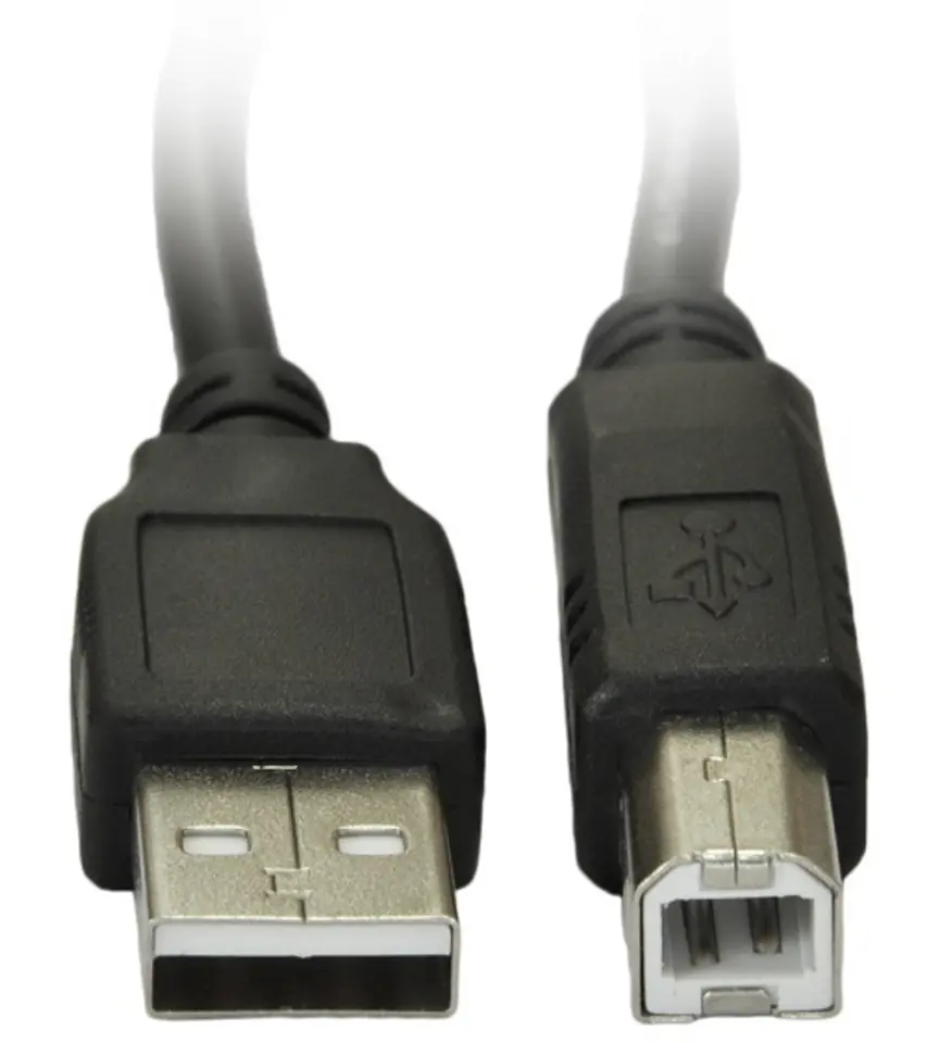 ⁨Akyga AK-USB-04 USB cable 1.8 m USB 2.0 USB A USB B Black⁩ at Wasserman.eu