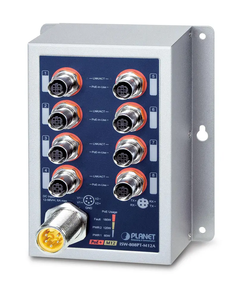 Planet IP50 Ind 8-P 10/100TX M12 w sklepie Wasserman.eu