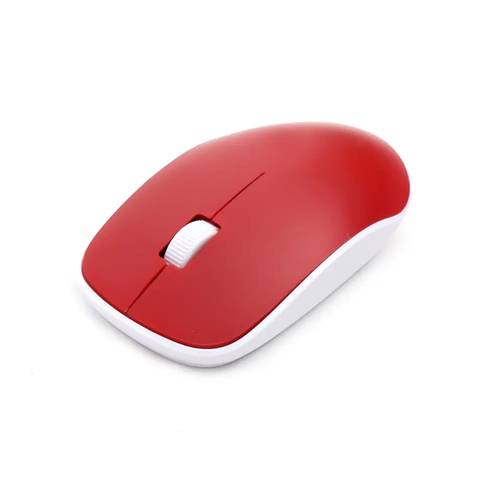 ⁨MOUSE OMEGA WIRELESS 2,4 GHz 1200dpi RED [42863]⁩ at Wasserman.eu