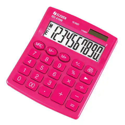 ⁨Eleven Kalkulator SDC810NRPKE, różowa, biurkowy, 10 miejsc, podwójne zasilanie⁩ w sklepie Wasserman.eu