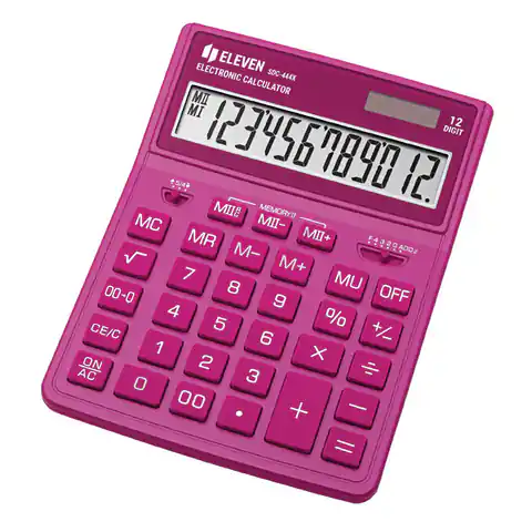 ⁨Eleven Kalkulator SDC444XRPKE, różowa, biurkowy, 12 miejsc, podwójne zasilanie⁩ w sklepie Wasserman.eu