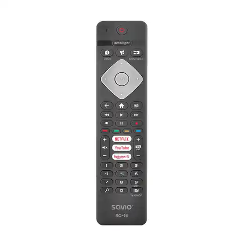 ⁨Savio universal remote control/replacement for Philips TV, SMART TV, RC-16⁩ at Wasserman.eu