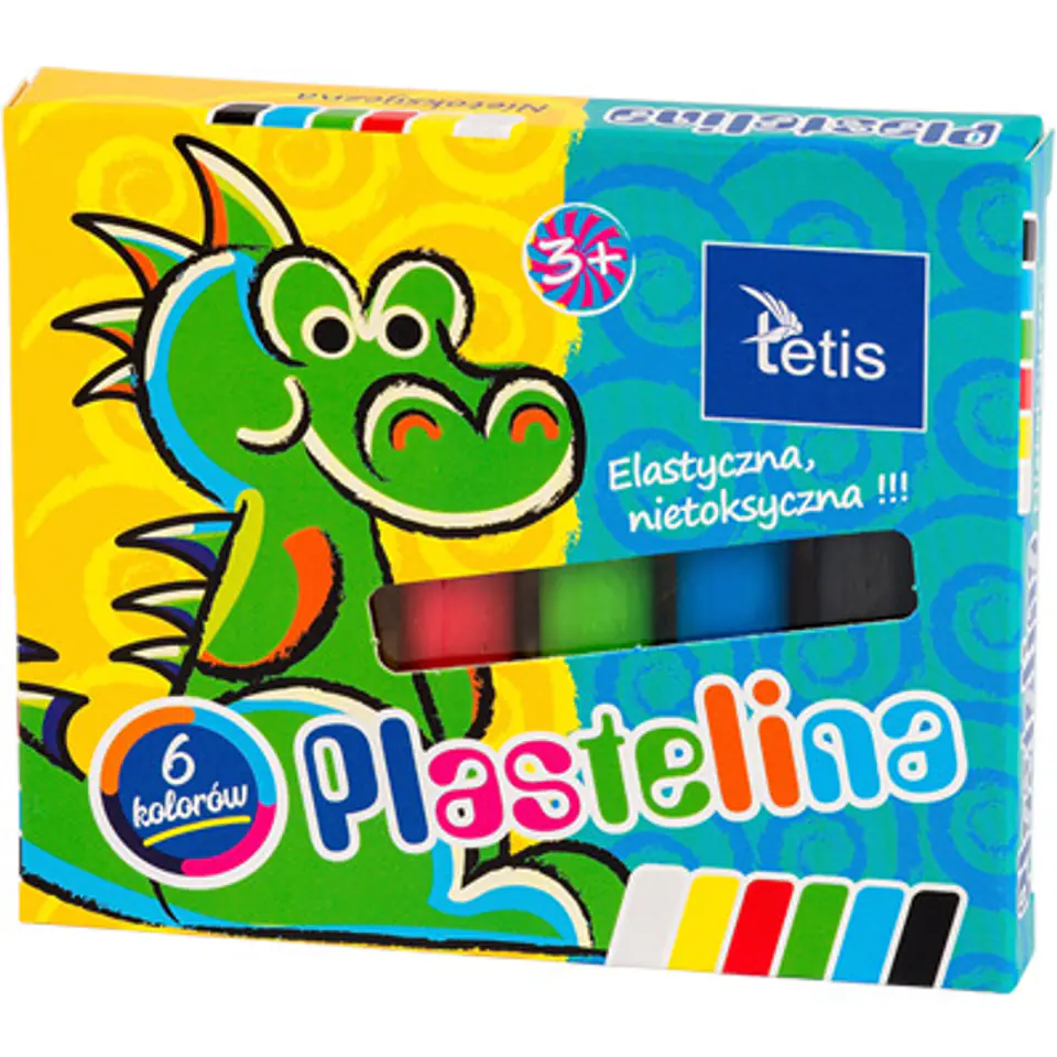 ⁨Plastelina 6kol.15g KP001-A TETIS⁩ w sklepie Wasserman.eu