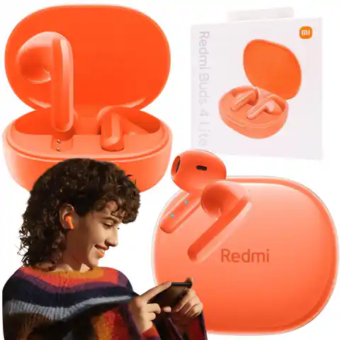 ⁨Słuchawki Xiaomi Redmi Buds 4 Lite pomarańczowe⁩ w sklepie Wasserman.eu