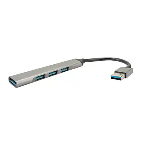 ⁨4smarts HUB 4w1 USB-A -3xUSB-A 2.0 + USB-A 3.0 space grey 456909⁩ w sklepie Wasserman.eu