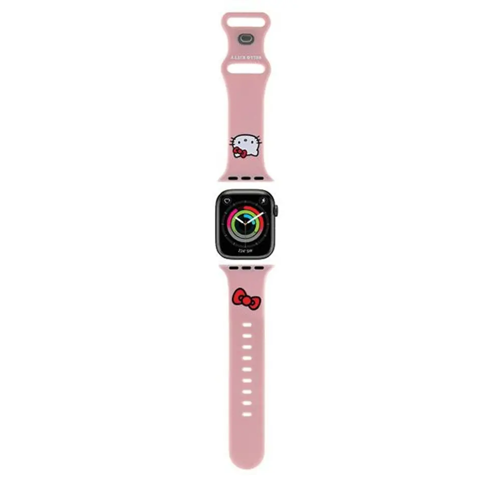 ⁨Hello Kitty Pasek HKAWMSCHBLP Apple Watch 38/40/41mm różowy/pink strap Silicone Kitty Head⁩ w sklepie Wasserman.eu