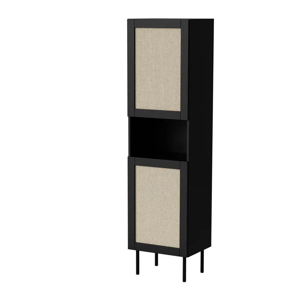 ⁨Cabinet JUTA 50x39.5x190 black + linol calabria⁩ at Wasserman.eu