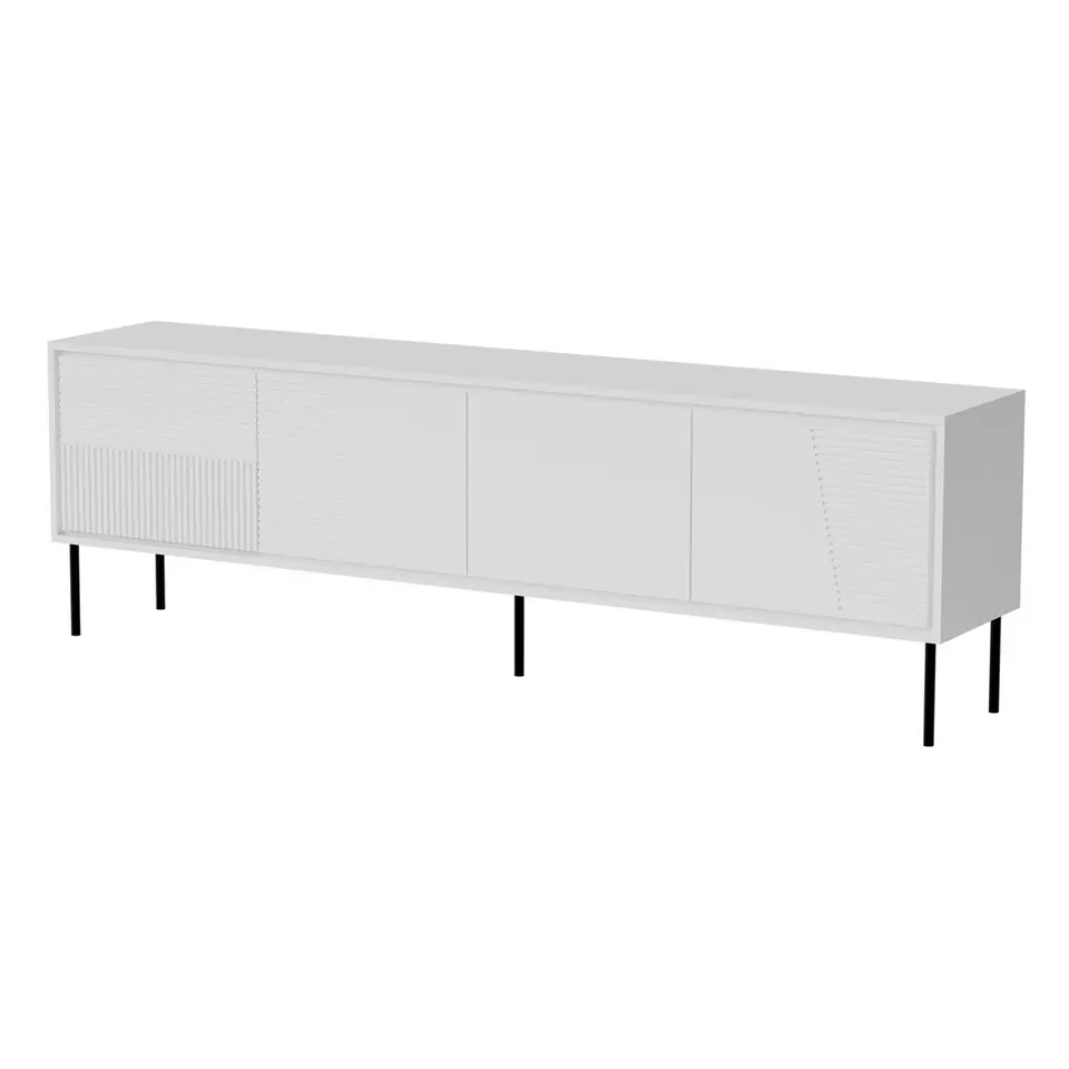 ⁨RTV cabinet ABI 4D 200x38x62 white matt⁩ at Wasserman.eu