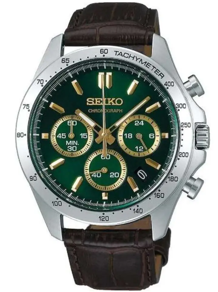 ⁨ZEGAREK MĘSKI SEIKO CHRONOGRAPH GREEN SPIRIT SBTR017 + BOX⁩ w sklepie Wasserman.eu