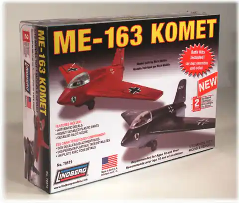 ⁨Model Plastikowy Do Sklejania Lindberg (USA) Odrzutowiec Messerschmitt ME-163 Komet⁩ w sklepie Wasserman.eu