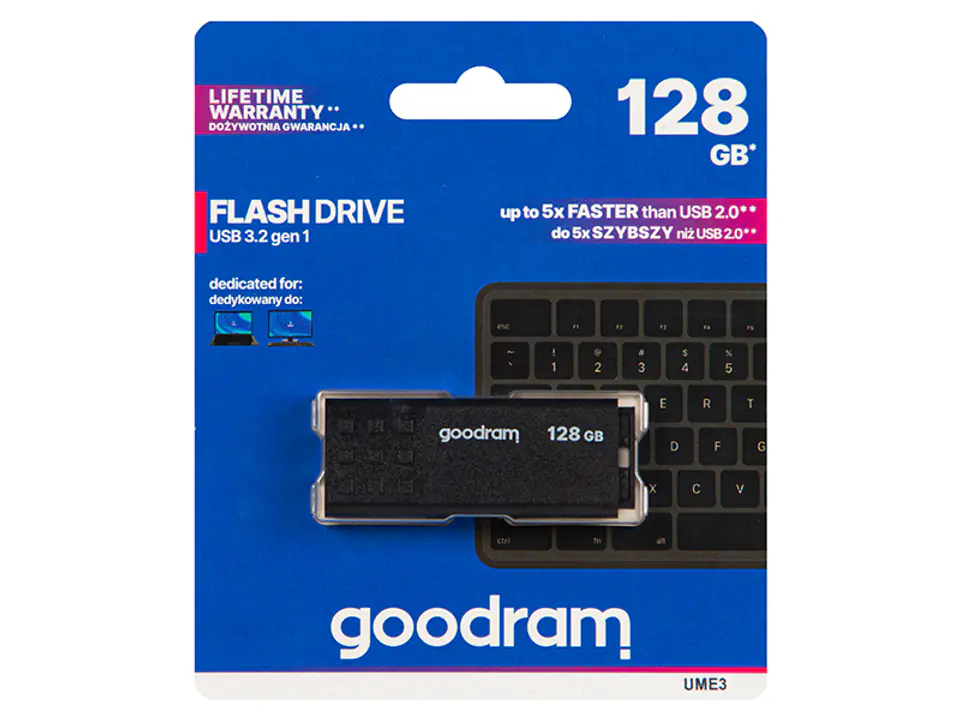 ⁨66-316# Pendrive 128gb goodram ume3 usb3.0⁩ w sklepie Wasserman.eu