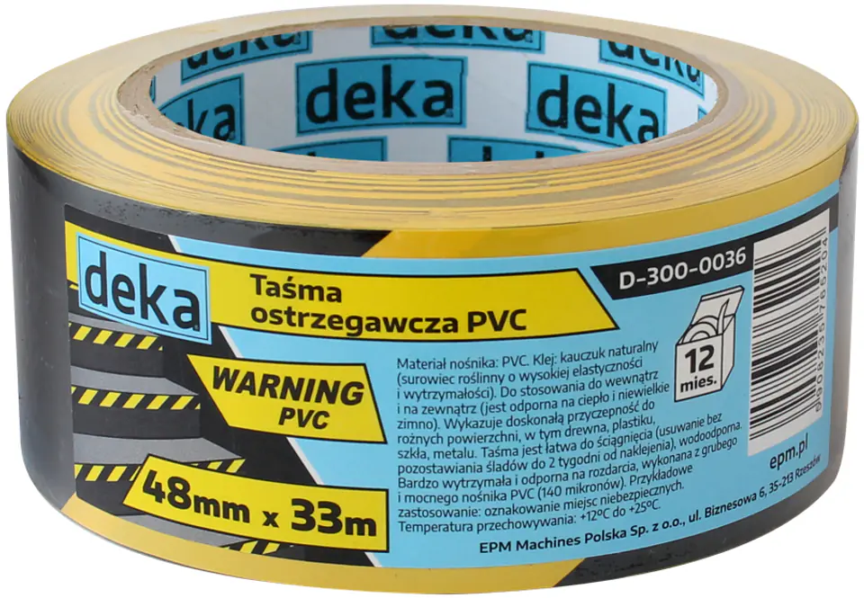 ⁨TAŚMA OSTRZEGAWCZA ŻÓŁTO-CZARNA 48MM*33M⁩ w sklepie Wasserman.eu