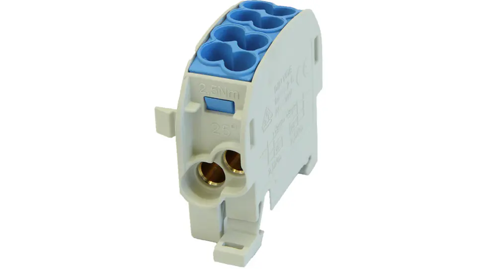⁨Blok rozdzielczy - odgałęźny Al/Cu SCB 25 (80110) SIMBLOCK niebieski 81501003⁩ w sklepie Wasserman.eu