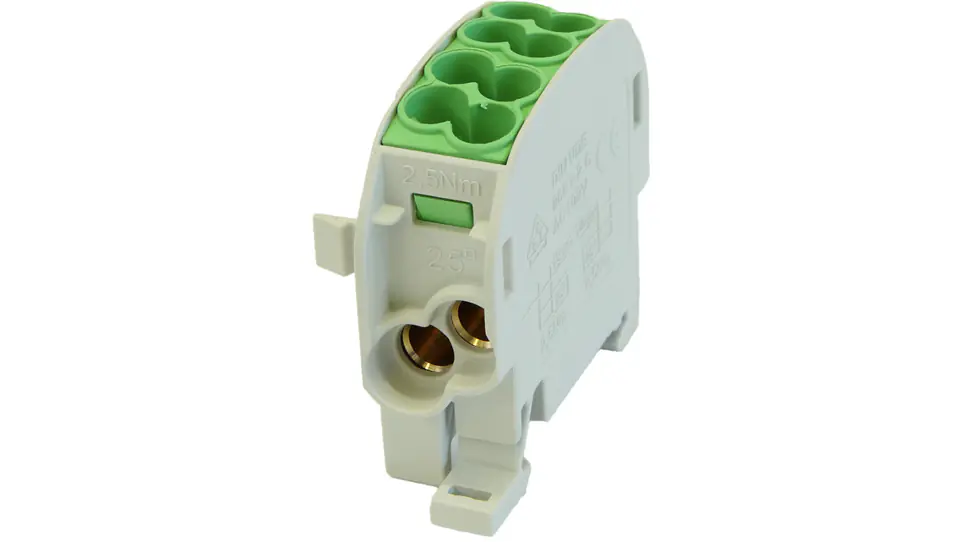⁨Blok rozdzielczy - odgałęźny Al/Cu SCB 25 (80110) SIMBLOCK zielony 81501005⁩ w sklepie Wasserman.eu