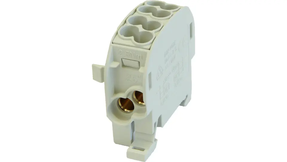 ⁨Blok rozdzielczy - odgałęźny Al/Cu SCB 25 (80110) SIMBLOCK szary 81501002⁩ w sklepie Wasserman.eu