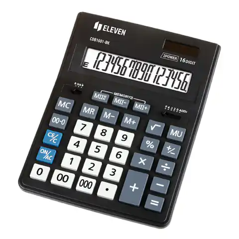 ⁨Eleven Kalkulator CDB1601-BK, czarna, biurkowy, 16 miejsc⁩ w sklepie Wasserman.eu
