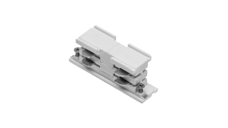 ⁨Łącznik elektryczny do szynoprzewodu 3-fazowego X-RAIL, 68x21 mm, biały⁩ w sklepie Wasserman.eu