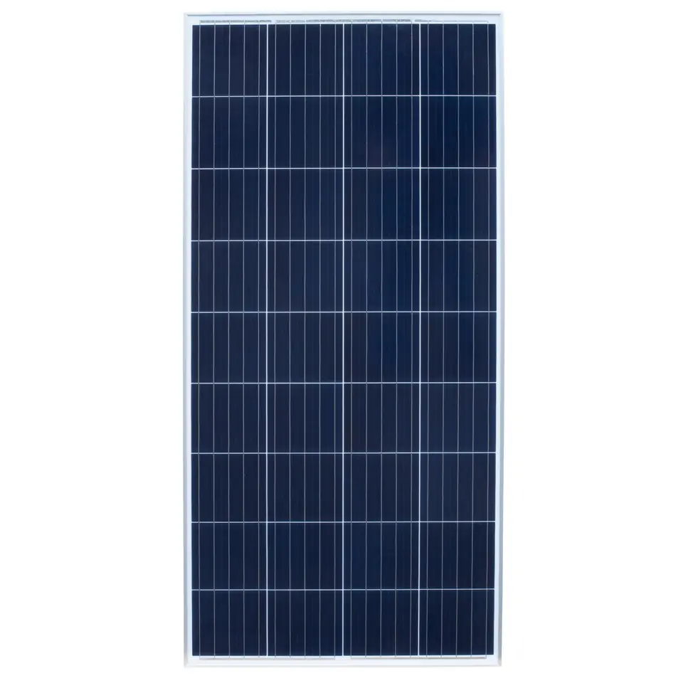 ⁨Panel fotowoltaiczny POLI 140W 18V [1335x540x30mm] + przewód MC4 90cm [ramka]⁩ w sklepie Wasserman.eu