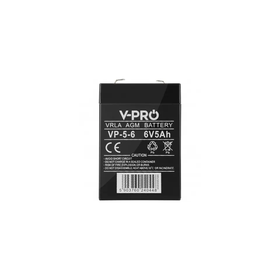 ⁨Akumulator AGM VPRO 6V 5 Ah⁩ w sklepie Wasserman.eu