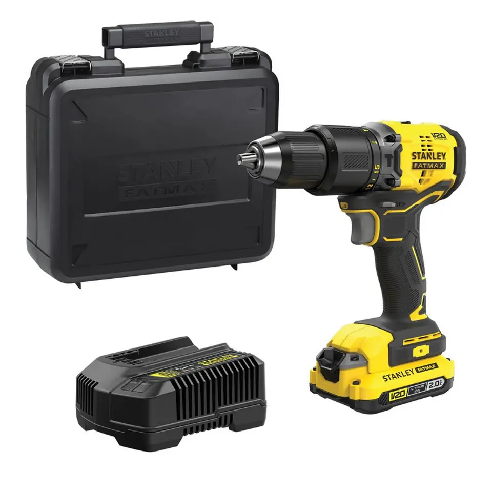 ⁨STANLEY CORDLESS DRILL FATMAX SFMCD715D2K 1X2,0AH⁩ at Wasserman.eu