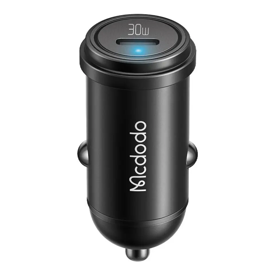 ⁨Ładowarka samochodowa Mcdodo CC-7491, 1x USB-C, 30W (czarna)⁩ w sklepie Wasserman.eu